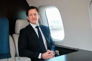 Professional Portraits for VistaJet, sitting inside