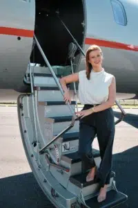 Professional Portraits for VistaJet, executive portrait on the stairs